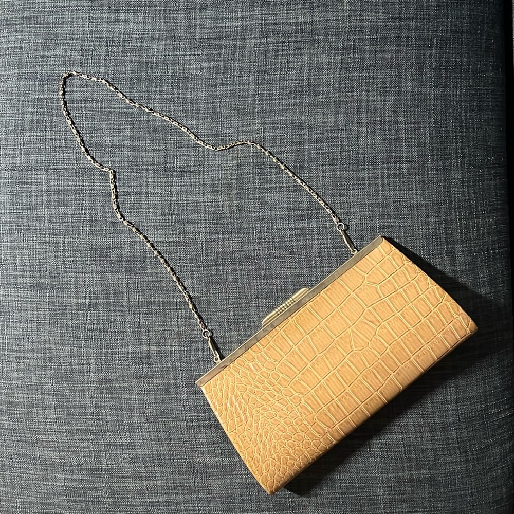 tan / beige clutch